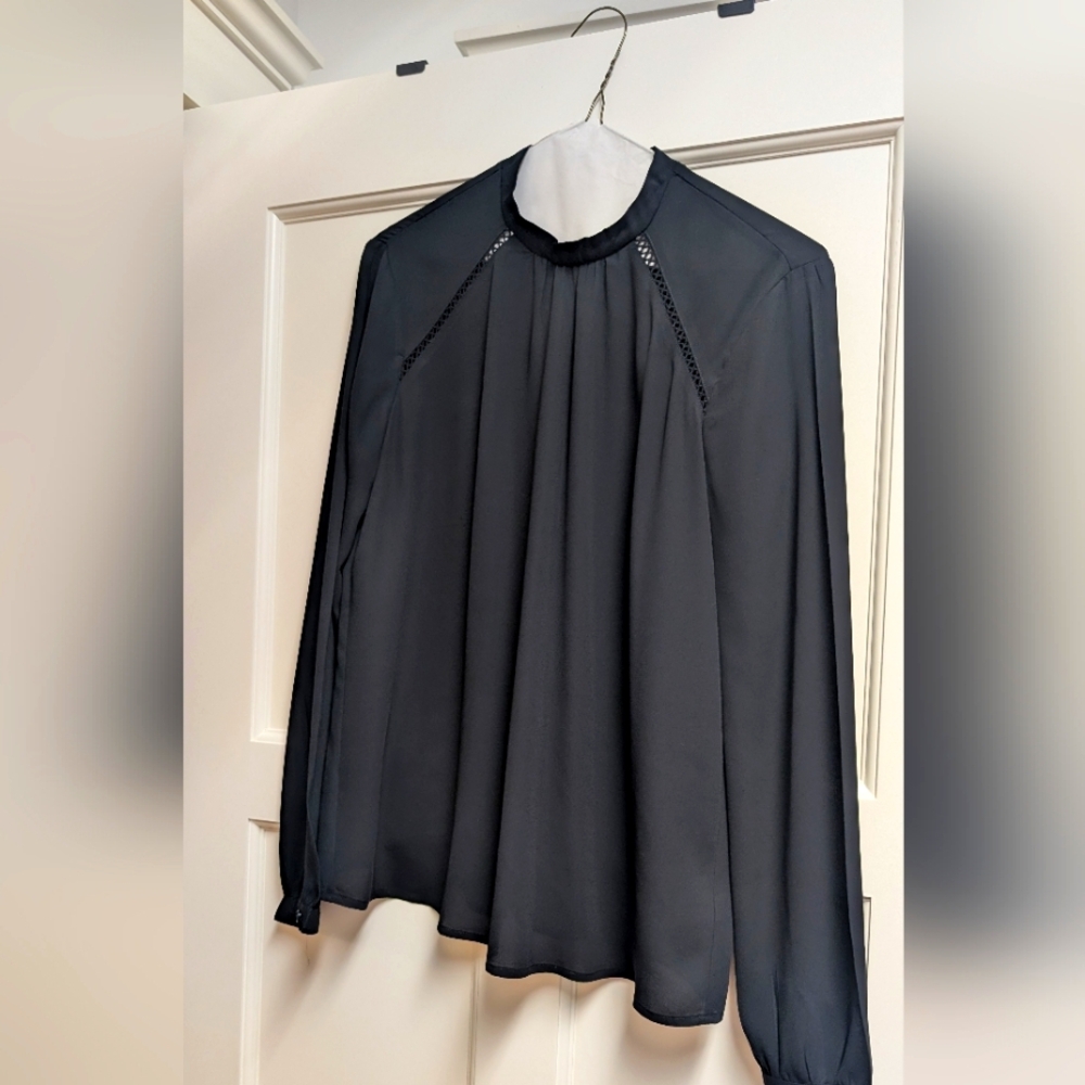 Express Black Sheer Top